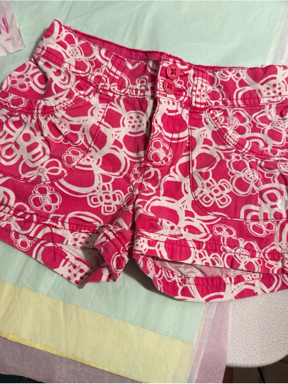 Hang Ten Hot Pink and White Floral Shorts